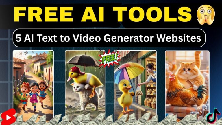 Top 5 Best AI Text to Video Generator Websites ( FREE )