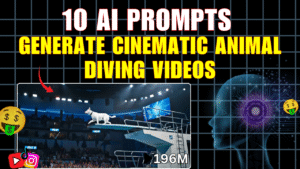 10 AI Prompts to Generate Cinematic Animal Diving Videos