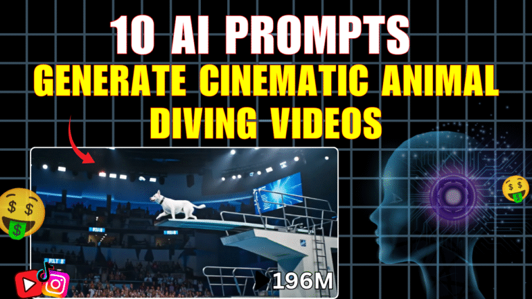 10 AI Prompts to Generate Cinematic Animal Diving Videos