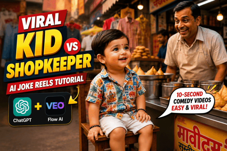 Viral Kid vs Shopkeeper AI Joke Reels Tutorial: Create 10-Second Comedy Videos Using ChatGPT & Flow AI (2026) Viral Kid vs Shopkeeper AI Joke Reels Tutorial Create 10-Second Comedy Videos Using ChatGPT & Flow AI (2026)