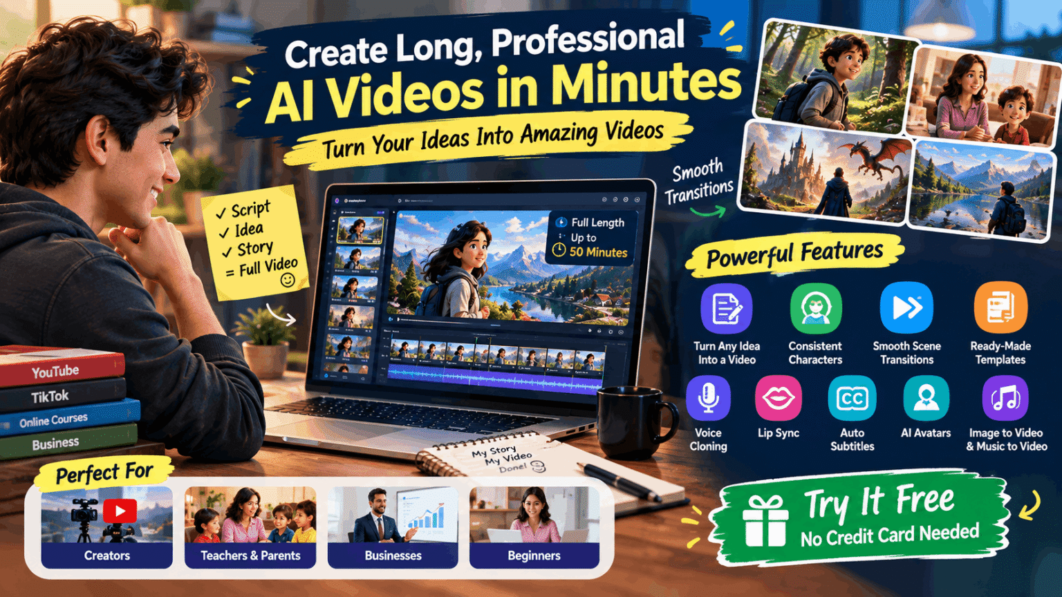 Create Long, Professional AI Videos in Minutes with Magiclight.AI Create Long, Professional AI Videos in Minutes with Magiclight.AI